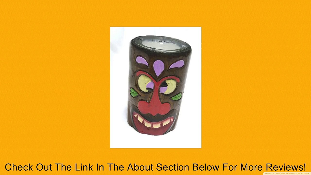 Tiki Designed Wood Candle Holder A, Carved Painted Face, Tealight Type Candle Color Varies Review