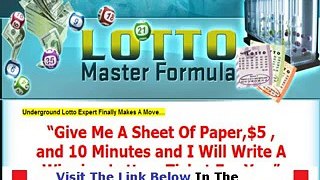 Lotto Master Formula  THE SHOCKING TRUTH Bonus + Discount