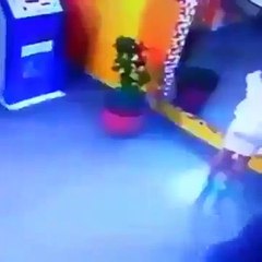 Girl Fallen Down while Talking on Phone