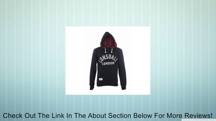 LONSDALE Hooded Top, Black, XL Review