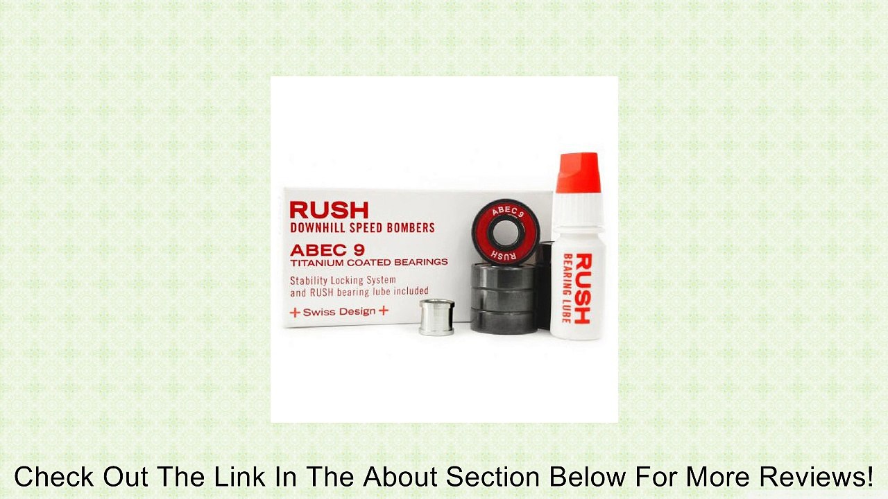 Rush Downhill Speed Bombers Abec 9 Skateboard Bearings Review