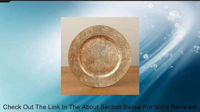 Holidays Antique Embossed Design Charger Plates (ANTIQUE EMBOSSED GOLD) Review