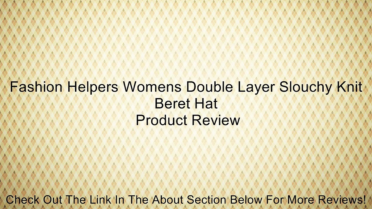 Fashion Helpers Womens Double Layer Slouchy Knit Beret Hat Review