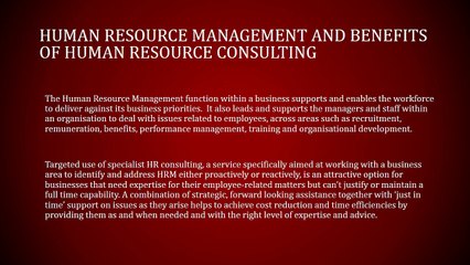 HBA Consulting: Key HR Services Overview from December 2014 📊