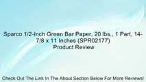 Sparco 1/2-Inch Green Bar Paper, 20 lbs., 1 Part, 14-7/8 x 11 Inches (SPR02177) Review