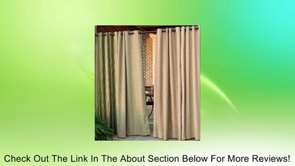 108"L Olefin Outdoor Grommet-Top Curtain Panel, In Green Circles Review