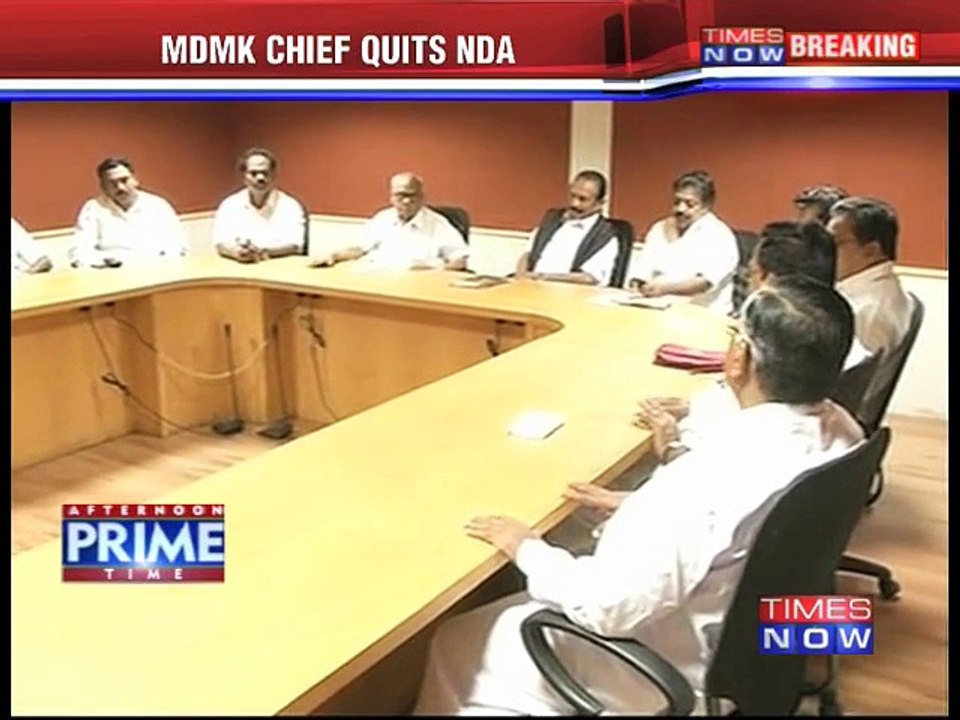 MDMK leader Vaiko quits NDA