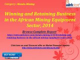 Winning and Retaining Business in the African Mining Equipment Sector