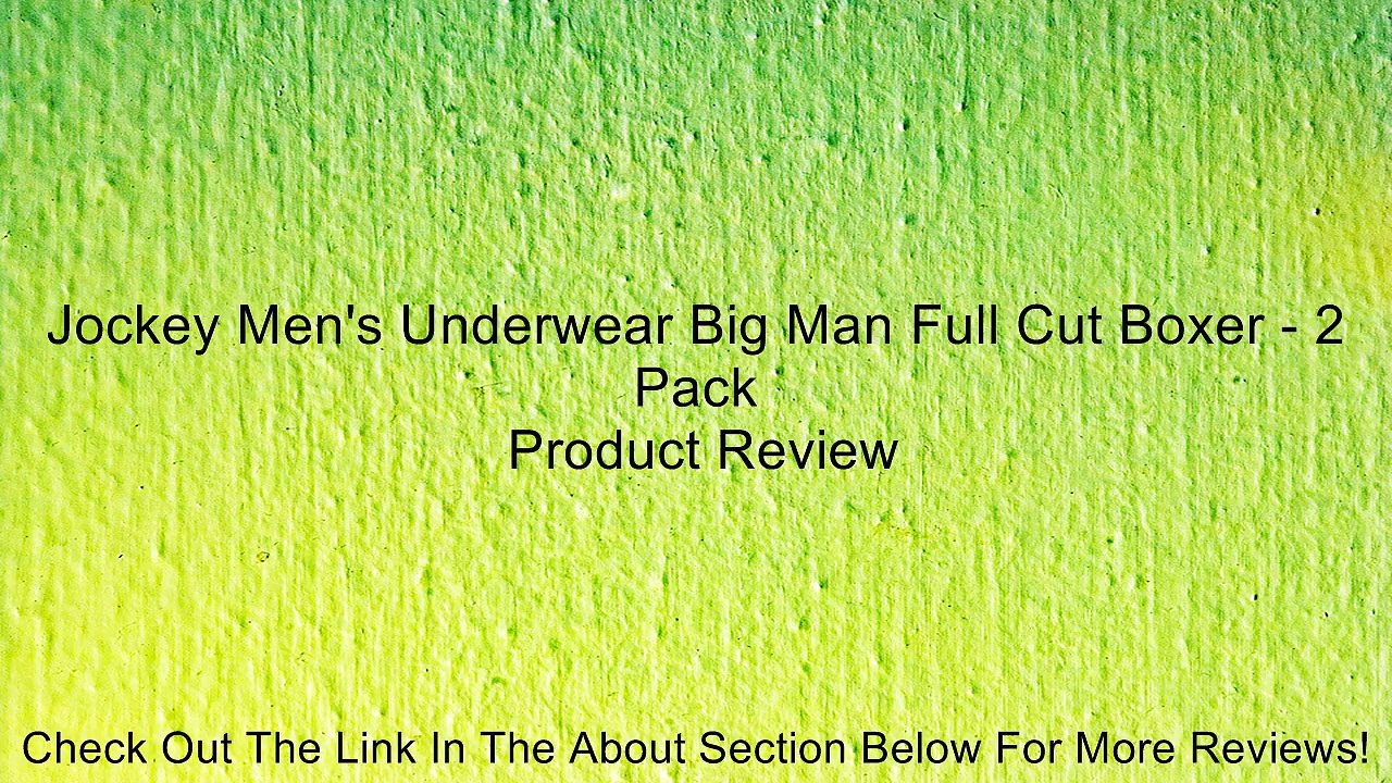 Jockey Men's Underwear Big Man Full Cut Boxer - 2 Pack Review
