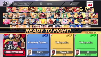 Super Smash Bros. For Wii U Online Wi-Fi Team Battle - Playing As Captain Falcon