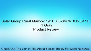 Solar Group Rural Mailbox 19