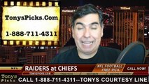 Kansas City Chiefs vs. Oakland Raiders Free Pick Prediction NFL Pro Football Odds Preview 12-14-2014