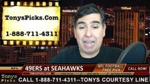 Seattle Seahawks vs. San Francisco 49ers Free Pick Prediction NFL Pro Football Odds Preview 12-14-2014