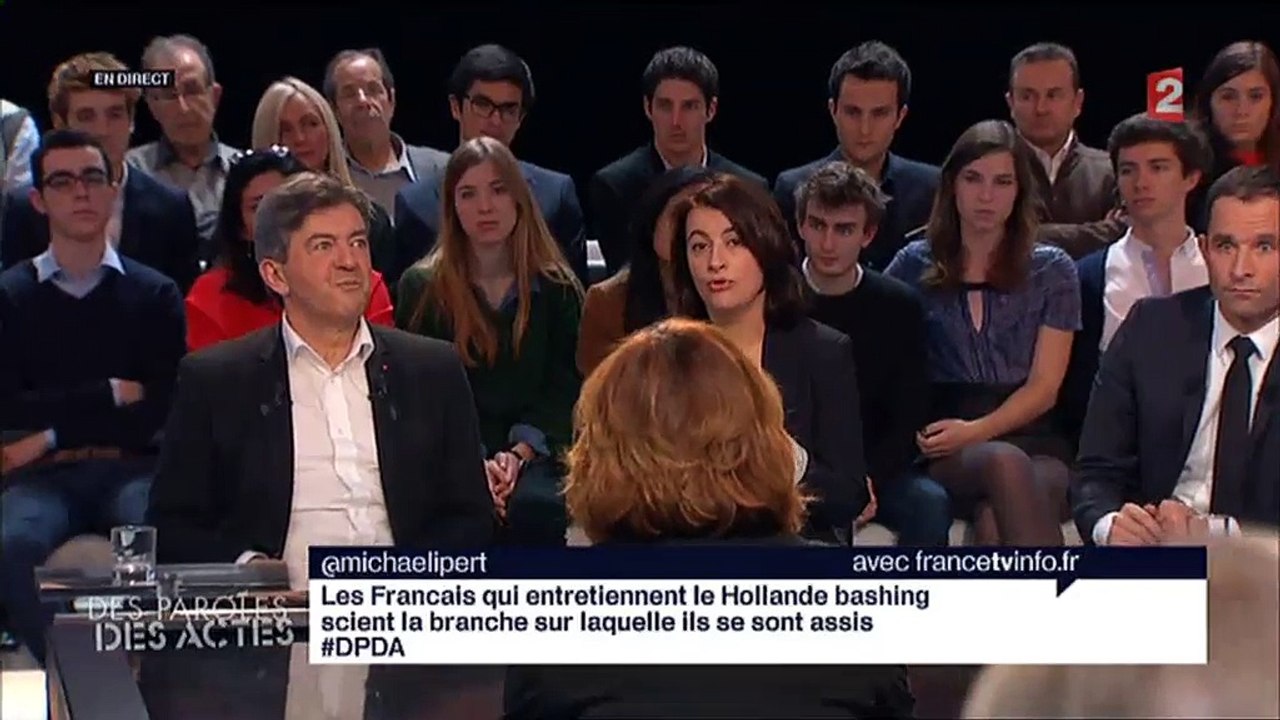 La connivence entre Jean-Luc Mélenchon et Cécile Duflot dans "Des paroles et des actes"