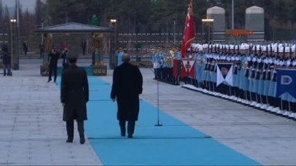 Litvanya Cumhurbaşkanı Cumhurbaşkanlığı Sarayı'nda Resmi Törenle Karşılandı