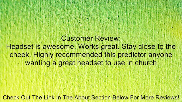 Professional Headset Headworn Microphone JK MIC-J 071S for Audio-Technica Wireless System - Microdot Detachable Cable - Omnidirectional Condenser Mic Review