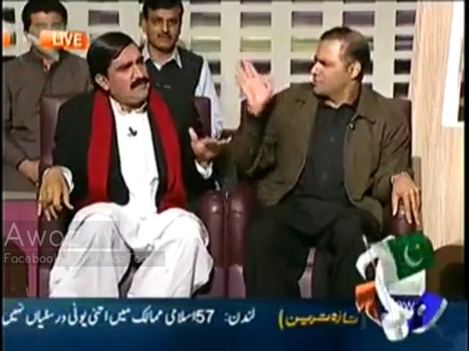 Aftab Iqbal Bashing Abid Sher Ali on Saying That Allah is Angry With Sheikh Rasheed