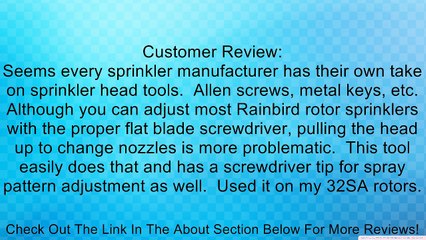 Rain Bird ROTOR TOOL 5000 Rotor Screwdriver/Pull-up Tool Review