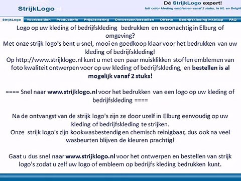 Logo kleding bedrijfskleding bedrukken Elburg