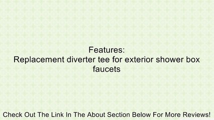 Dura Faucet DFRK910WT Replacement Diverter Tee Review
