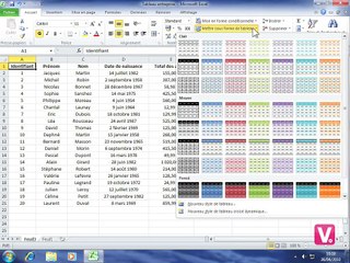 008-Insérer très rapidement un tableau - Formation intégrale sur Excel 2010