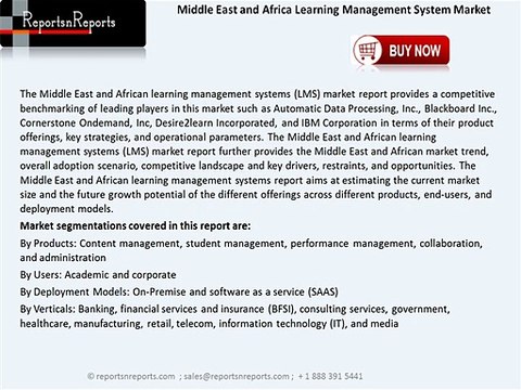 Middle East and African Learning Management Systems Market Trends & Growth Opportunities to 2019