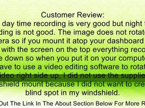 HD Portable DVR with 2.5 TFT LCD Screen Vehicle Backup Car Cameras LCD 270� LSRotator - 6 IR LED Camera Digital Video Recorder HD Car DVR Car Vehicle Road Black Review