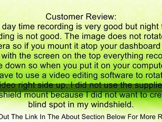 HD Portable DVR with 2.5" TFT LCD Screen Vehicle Backup Car Cameras LCD 270� LSRotator - 6 IR LED Camera Digital Video Recorder HD Car DVR Car Vehicle Road Black Review