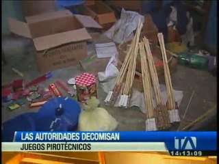 Intendencia decomisó material pirotécnico