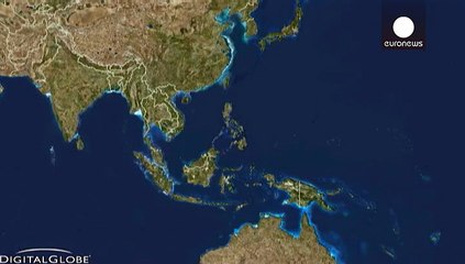 A caminho de Manila, Hagupit passou de tufão a tempestade tropical