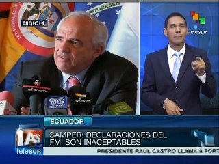 Critica Samper a Christine Lagarde por sus declaraciones contra UNASUR
