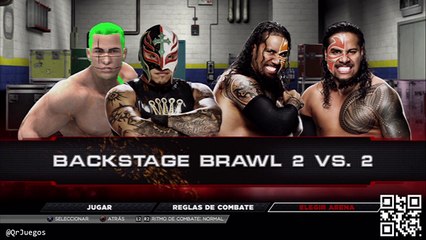 THE USOS VS REY MYSTERIO 2 VS. 2 BACKSTAGE BRAWL WWE15
