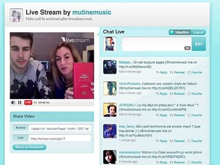 [Twitcam] Mutine - 08 décembre 2014 / Nouveau single : « À nous deux »