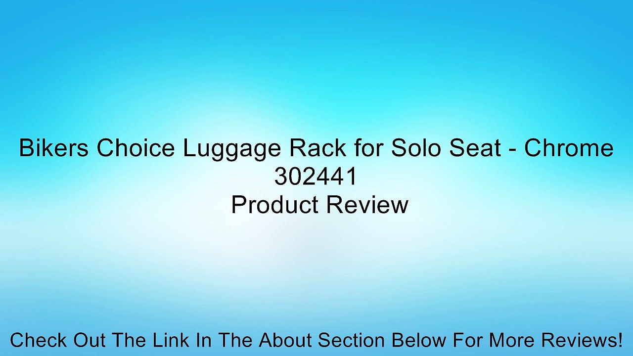 Bikers Choice Luggage Rack for Solo Seat - Chrome 302441 Review