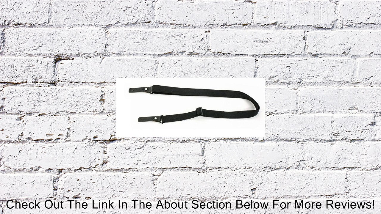 Ultimate Arms Gear Universal Stealth Black Military Weatherproof Canvas Construction Stock Adjustable 2 Two Point Sling R2 Features High Grade Leather Tab End Points - Attaches Directly To Swivels - Ruger 10/22 1022 And Mini 14/30 1430 -Rifle-Gun-Weapon-