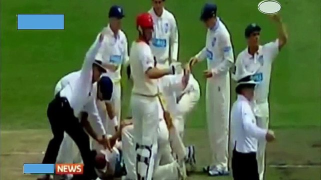 Phil Hughes Struck On Head - Dies of Head Injuries - ORIGINAL VIDEO - HD
