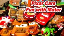 Pixar Cars, Fun with Mater, the many faces of Mater with Lightning McQueen