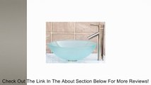 Bathroom frosted Glass Vessel Sink & Brushed nickel Faucet Combo & brushed nickel Pop Up Drain Mounting Ring (R12FN1) Review