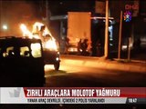 Cizre'de Polisin zırhlı araçlarına Molotof yağmuru