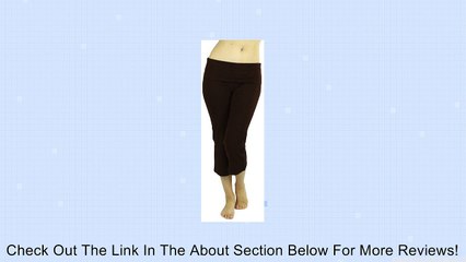 ToBeInStyle Women's Cropped Yoga Sweatpants Bermuda Capris w/ Fold Over Waistband Review