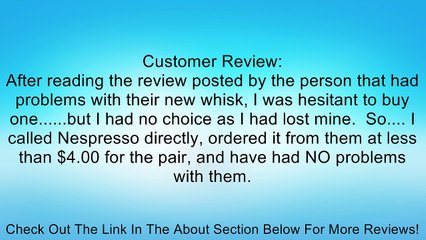 Nespresso Aeroccino 3 (Citiz) Replacement Whisks Review