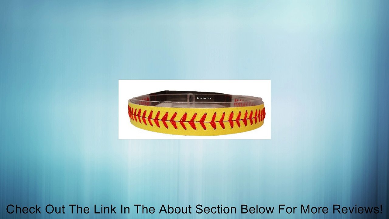 Leather Softball Seam Headband (Yellow with Red Seam) Review