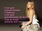 Hilary Duff - What Dreams are made of Lyrics