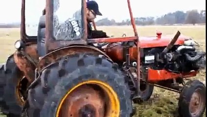 Tractor cu motor de Volvo :)) super viteza