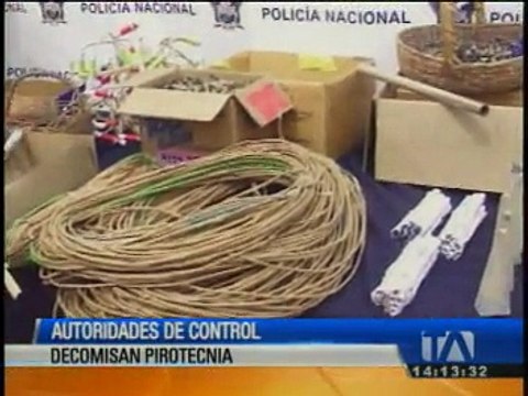 Autoridades de control decomisan material pirotécnico
