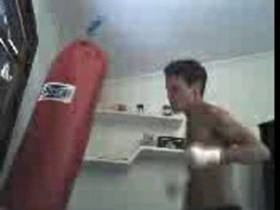 Eu lutando Boxe