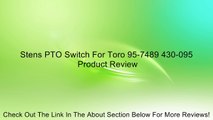 Stens PTO Switch For Toro 95-7489 430-095 Review