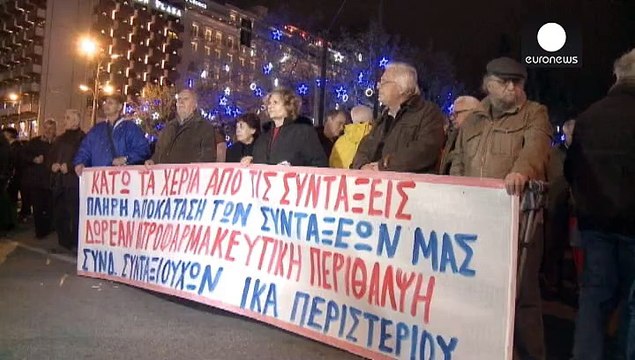 Greek pensioners protest austerity cuts