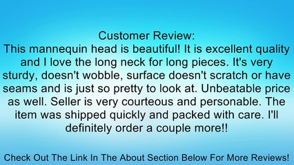 Female Tall Realistic Fiberglass Mannequin Head Wig, Hat, Jewlery Display (ZLXTT17) Made By Om� Review