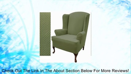 Stretch Pique Balsam Green Wing Chair Cover 708 Review